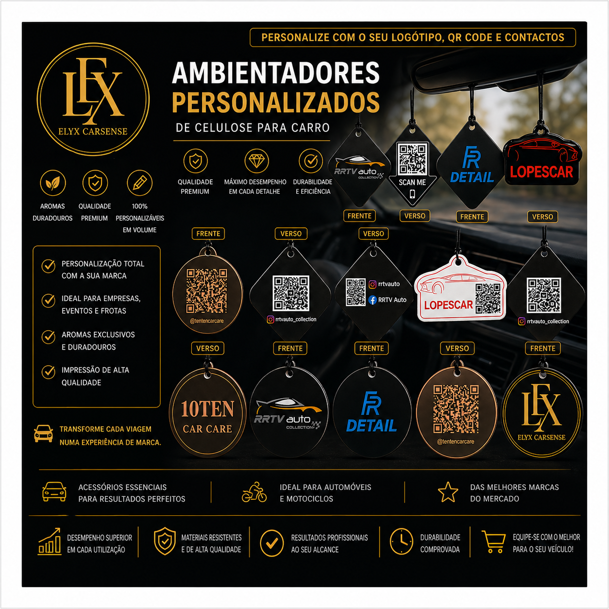 Ambientadores Personalizados em Celulose